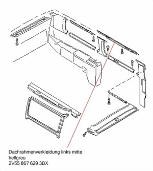 Dachrahmenverkleidung T3 255867629 3BX