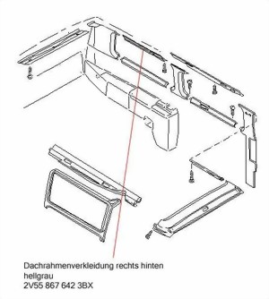 Dachrahmenverkleidung T3 255867642 3BX