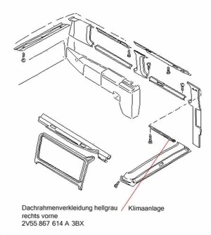 Dachrahmenverkleidung T3 255867614 3BX