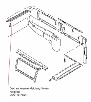 Dachrahmenverkleidung T3 255867625 3BX