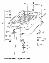 Dichtung fr Gepckwanne T2,T3 253070732