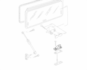 Halter Scheibe Ausstellfenster T3 255070415L