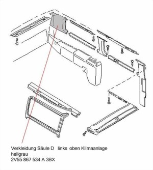 Verkleidung D-Sule T3 255867534A